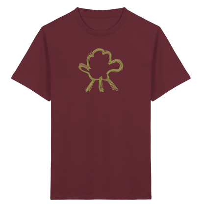 Olivgrüne Wolkenfigur Kinder Shirt - Kinder Bio T-Shirt Vorderseite
