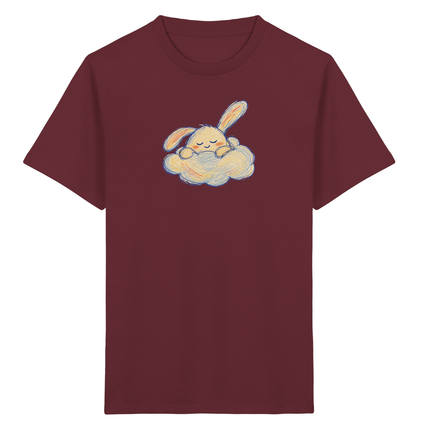 Schlafmonster im weichen Wolkenbett - Kinder Bio T-Shirt Vorderseite