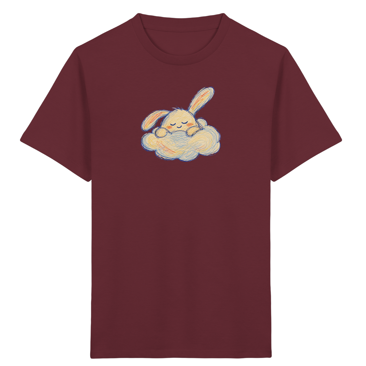 Schlafmonster im weichen Wolkenbett - Kinder Bio T-Shirt Vorderseite