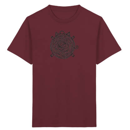 Schwein von oben Kritzelmotiv - Kinder Bio T-Shirt