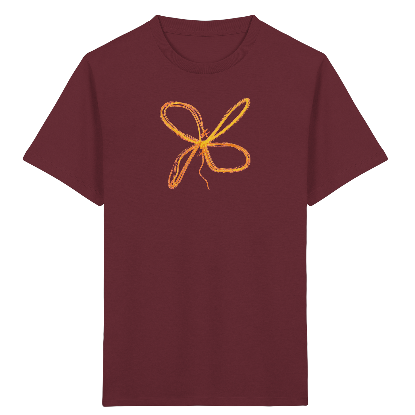 Curryfarbener Schleifenknoten für Kinder - Kinder Bio T-Shirt Vorderseite