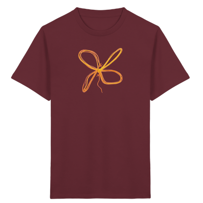 Curryfarbener Schleifenknoten für Kinder - Kinder Bio T-Shirt Vorderseite