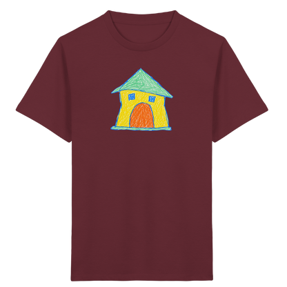 Gelbes Torhaus mit Mintdach - Kinder Bio T-Shirt