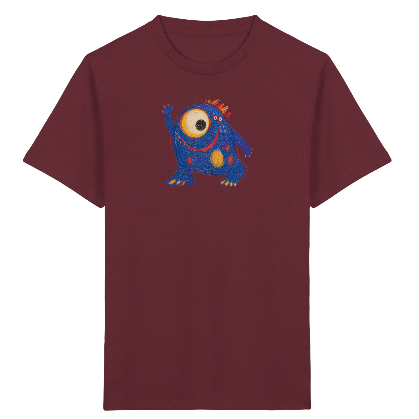 Kullerauge Kritzelmonster Kinder Shirt - Kinder Bio T-Shirt Vorderseite