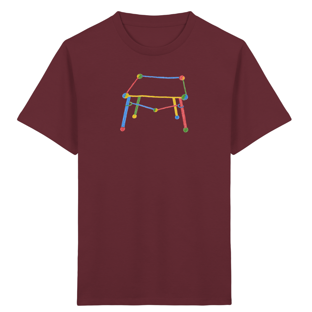 Bunter Kritzel Tisch - Kinder Bio T-Shirt
