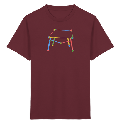 Bunter Kritzel Tisch - Kinder Bio T-Shirt