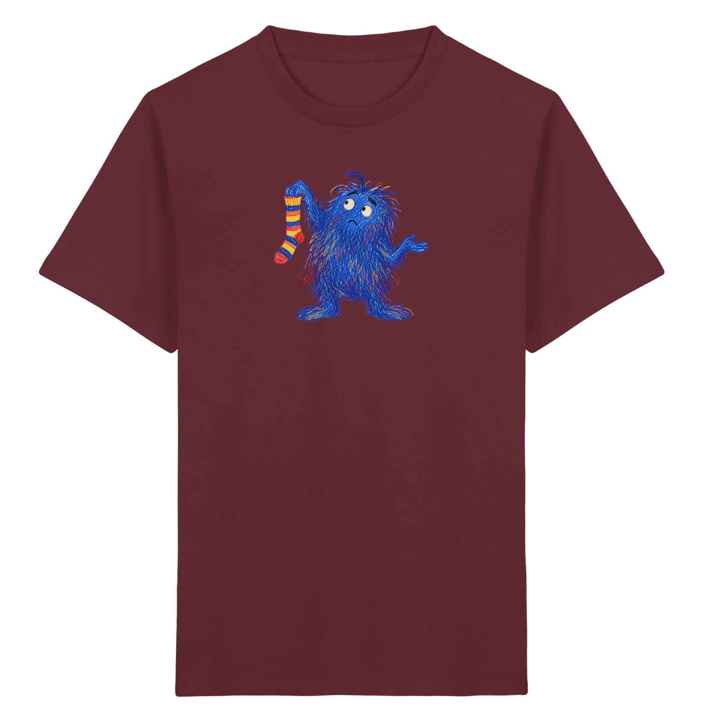 Sockensucher Monster Kinder T-Shirt - Kinder Bio T-Shirt Vorderseite