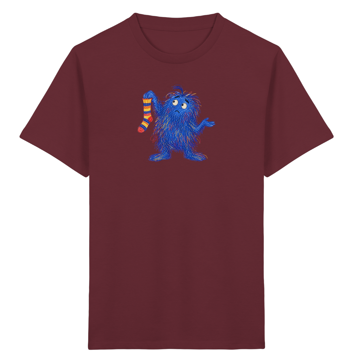 Sockensucher Monster Kinder T-Shirt - Kinder Bio T-Shirt Vorderseite