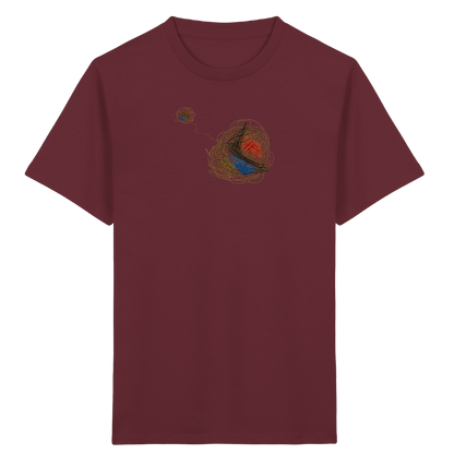 Abstraktes T-Shirt mit kunterbunten Knäueln - Kinder Bio T-Shirt Vorderseite