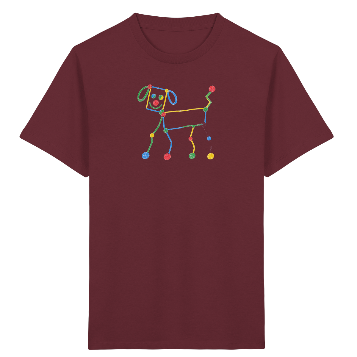 Bunter Farbpunkt Hund - Kinder Bio T-Shirt