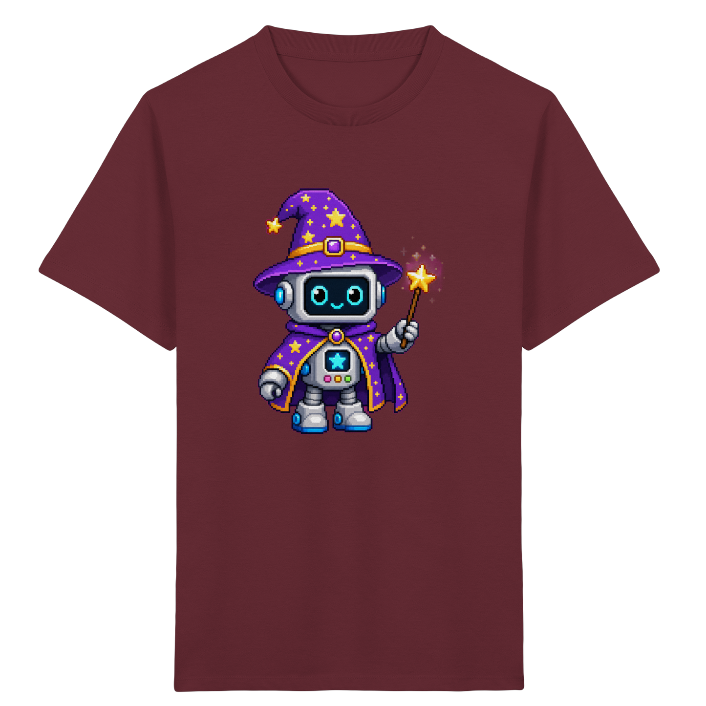 Pixel Roboter Zauberer T-Shirt: Magischer Spaß - Kinder T-Shirt
