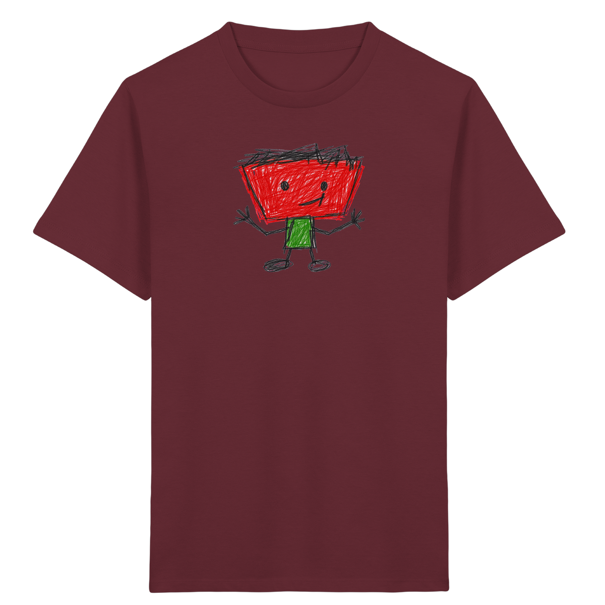 Kritzelkopf mit Zackenhaar - Kinder Bio T-Shirt
