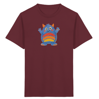 Regenbogenbauch Monster T-Shirt - Kinder Bio T-Shirt Vorderseite