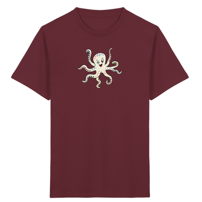 Fröhliches Kraken T-Shirt für Kinder - Kinder Bio T-Shirt Vorderseite