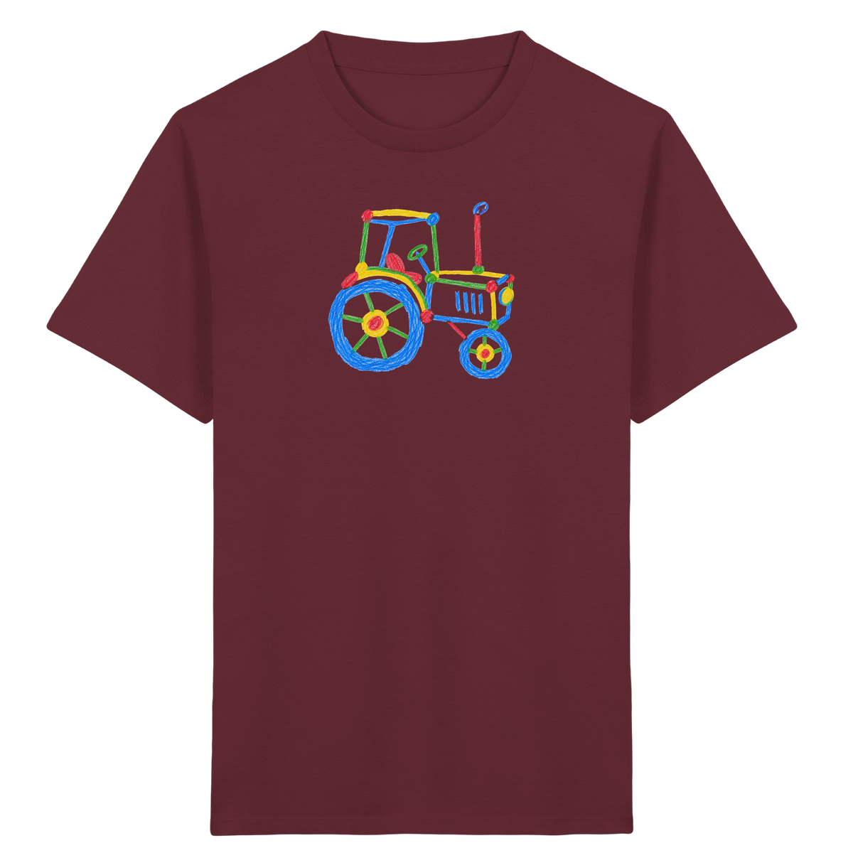 Bunter Kinder Traktor - Kinder Bio T-Shirt