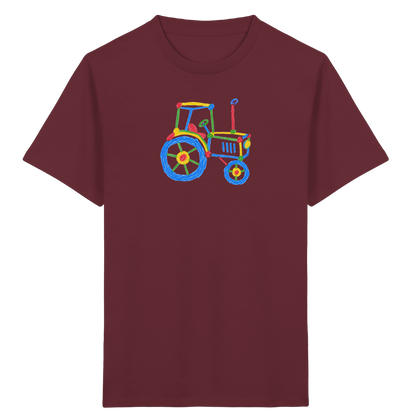 Bunter Kinder Traktor - Kinder Bio T-Shirt