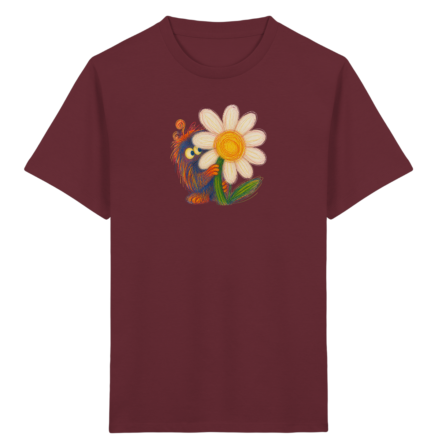 Gänseblümchen Monster Kinder T-Shirt - Kinder Bio T-Shirt Vorderseite
