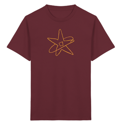 Goldgelber Wackelstern für Kinder - Kinder Bio T-Shirt Vorderseite