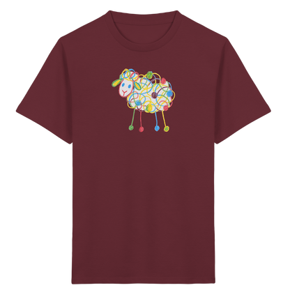 Buntes Farbpunkt-Schaf Shirt - Kinder Bio T-Shirt