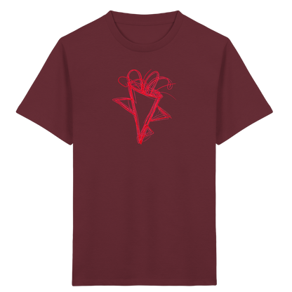 Tomatenrote Wackel-Schultüte - Kinder Bio T-Shirt Vorderseite