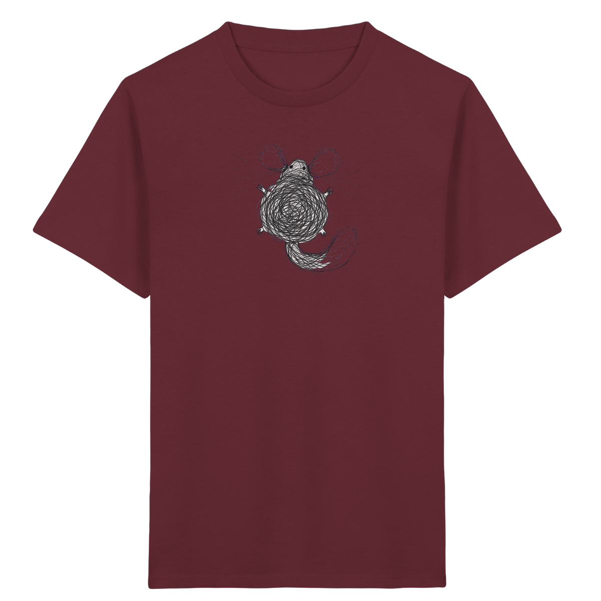Chinchilla von oben gezeichnet - Kinder Bio T-Shirt