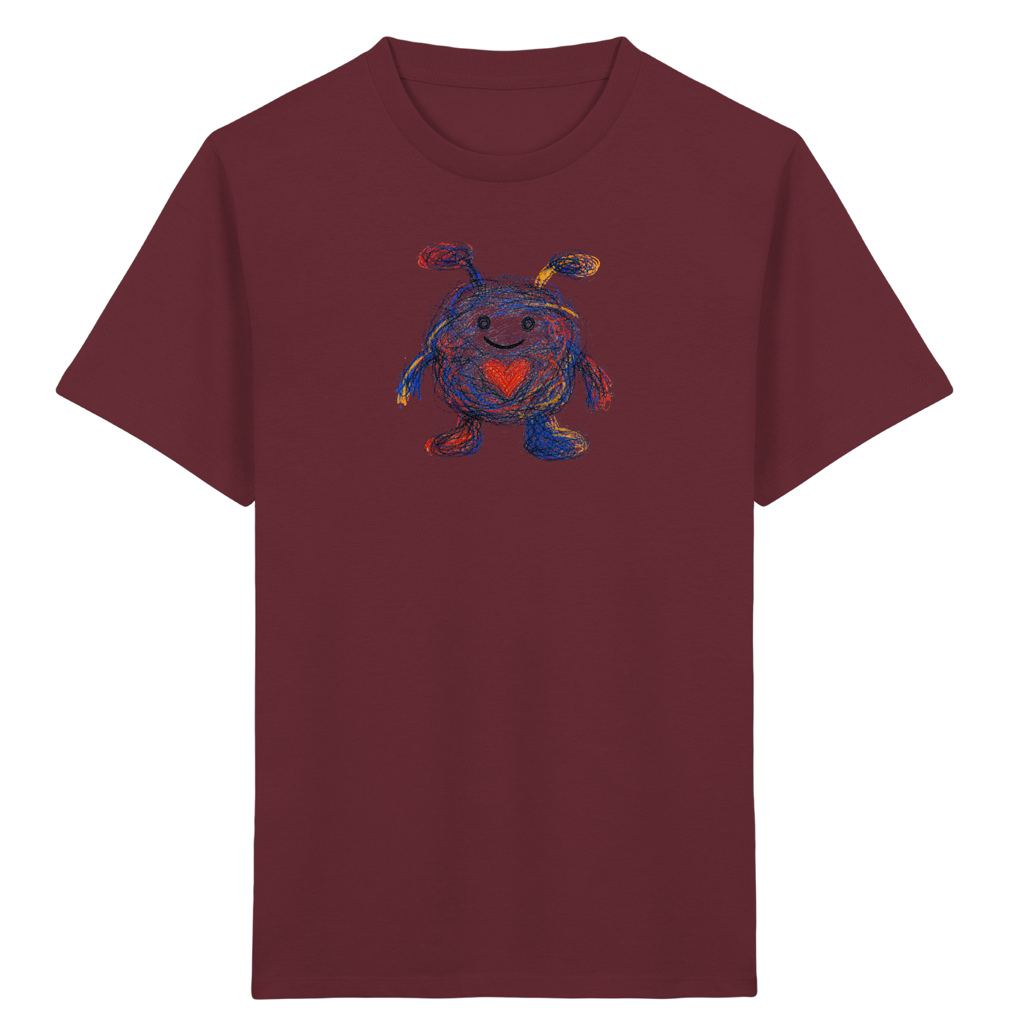 Herzknäuel Monster Kinder T-Shirt - Kinder Bio T-Shirt Vorderseite