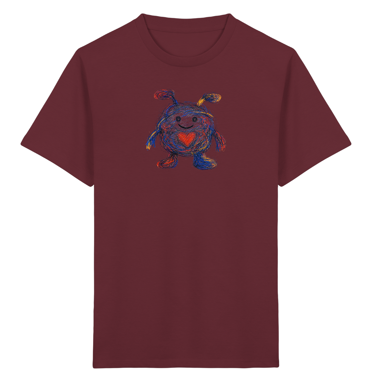 Herzknäuel Monster Kinder T-Shirt - Kinder Bio T-Shirt Vorderseite