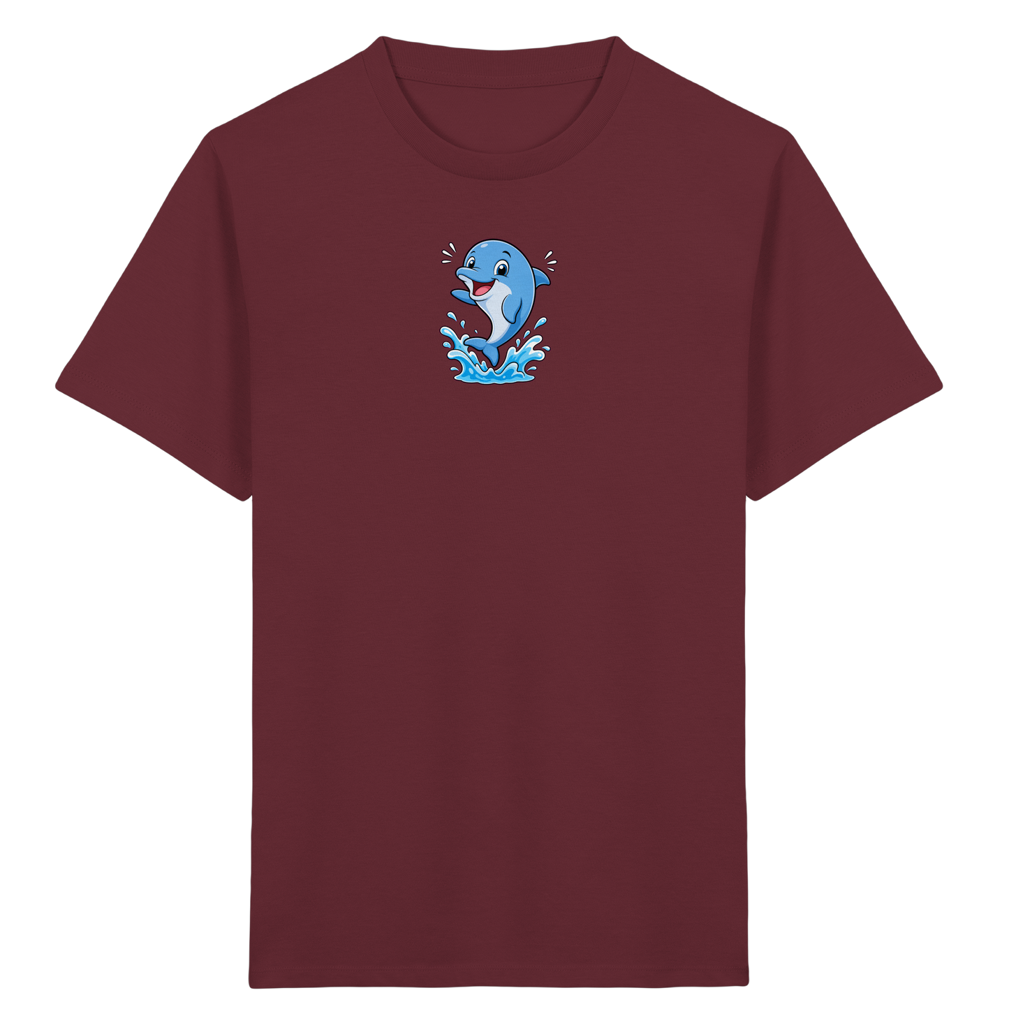 Fröhlicher Delphin: Springendes T-Shirt für Kinder - Kinder Bio T-Shirt Vorderseite