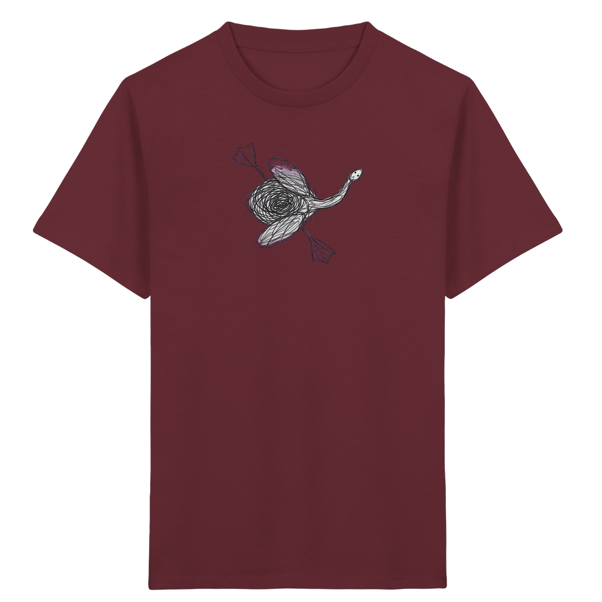 Schwan von oben Kritzelmotiv - Kinder Bio T-Shirt