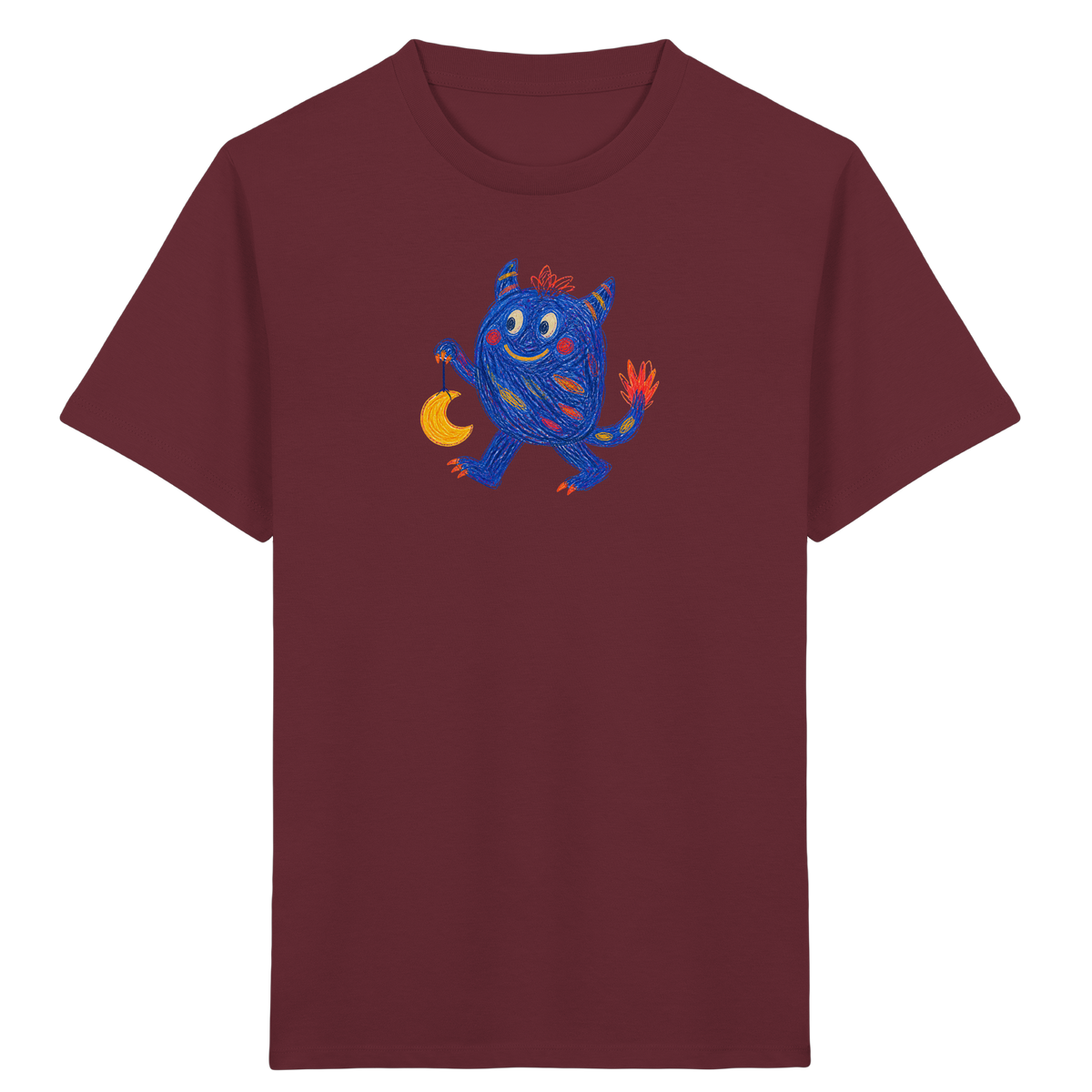 Mondlaterne Monster Kinder T-Shirt - Kinder Bio T-Shirt Vorderseite