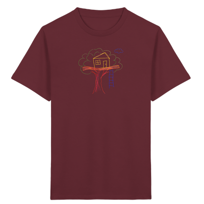 Verspieltes Baumhaus T-Shirt für Abenteurer - Kinder Bio T-Shirt Vorderseite