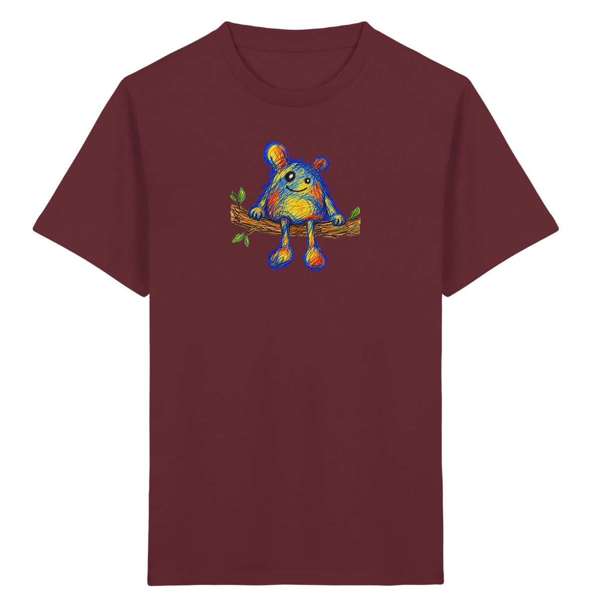 Astsitzer Kritzelmonster auf Ast - Kinder Bio T-Shirt