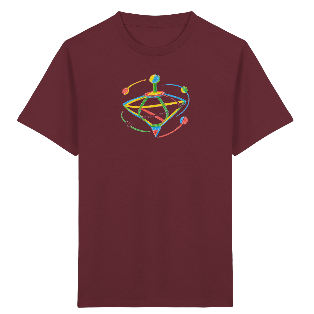 Bunter Farbpunkt Kreisel - Kinder Bio T-Shirt