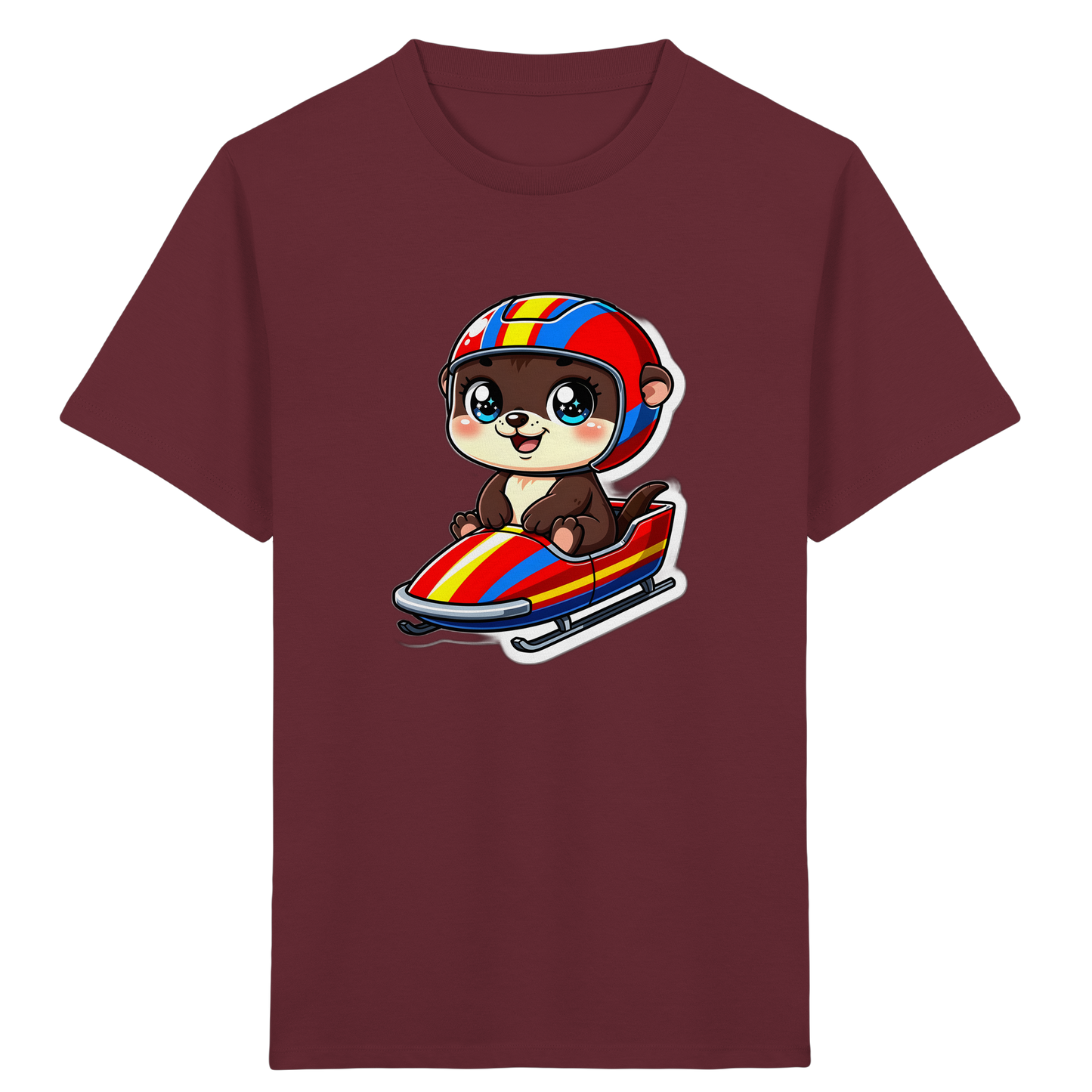 Otter im Bob: Cooles Kinder T-Shirt