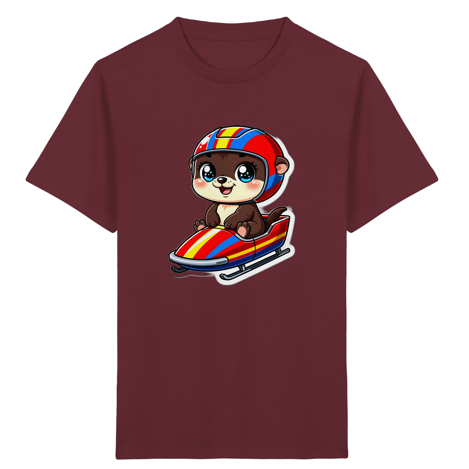 Otter im Bob: Cooles Kinder T-Shirt