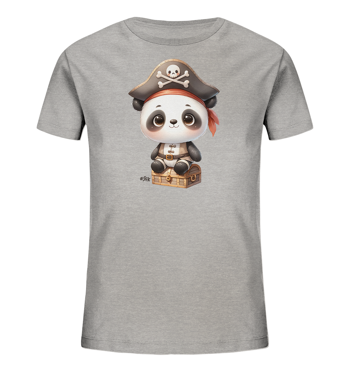 Kinder T-Shirt – Süßer Panda Pirat auf Schatz
