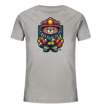 Kinder-T-Shirt mit Bär in Feuerwehrmontur