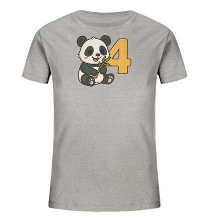 Bambus-Panda feiert die Vier Motiv auf Kinder T-Shirt