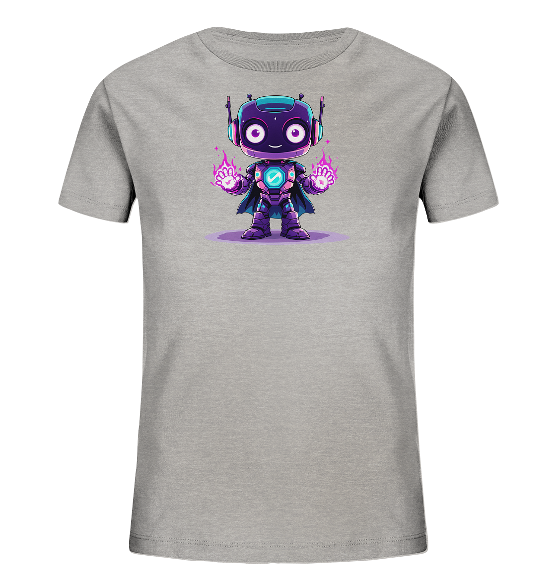 Onlineshop Shirts für Kinder - Das Bild zeigt ein T-Shirt für Kinder in einem hellen Grau- oder Cremeton. Auf der Vorderseite des Shirts ist eine niedliche Grafik abgebildet, die einen cartoonhaften Elefanten darstellt. Der graue Elefant trägt eine kleine gelbe Krone und sitzt neben einer großen, orange-roten Zahl Eins. Das Design ist verspielt und eignet sich gut für ein Kinder-T-Shirt, insbesondere für einen ersten Geburtstag.