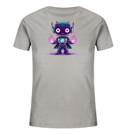 Onlineshop Shirts für Kinder - Das Bild zeigt ein T-Shirt für Kinder in einem hellen Grau- oder Cremeton. Auf der Vorderseite des Shirts ist eine niedliche Grafik abgebildet, die einen cartoonhaften Elefanten darstellt. Der graue Elefant trägt eine kleine gelbe Krone und sitzt neben einer großen, orange-roten Zahl Eins. Das Design ist verspielt und eignet sich gut für ein Kinder-T-Shirt, insbesondere für einen ersten Geburtstag.
