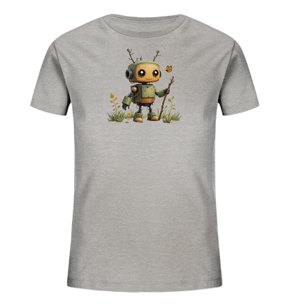 Kinder T-Shirt | Kleiner Ast-Roboter findet Freund - Kinder Bio T-Shirt