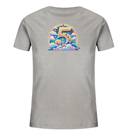Kinder T-Shirt Traumschloss auf der Zahl 5 - Kinder Bio T-Shirt