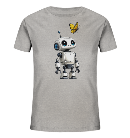 Kinder T-Shirt mit kleinem Roboter und Schmetterling