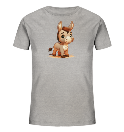 Kinder T-Shirt mit ein freundlicher Esel mit großen blauen Augen