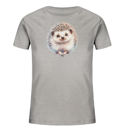 Kinder T-Shirt mit ein kleiner flauschiger Igel mit großen blauen Augen