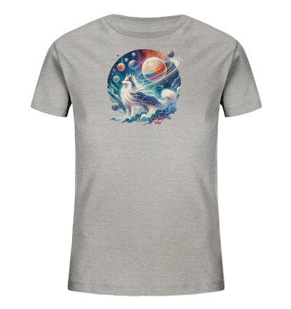 Kinder-T-Shirt mit Hund in einer Galaxie