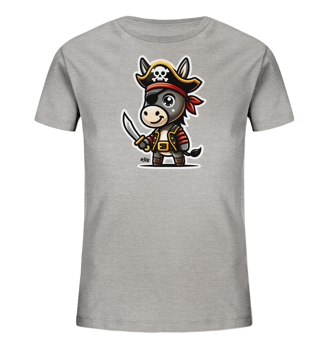 Kinder T-Shirt – Kleiner Pirat Esel mit Säbel