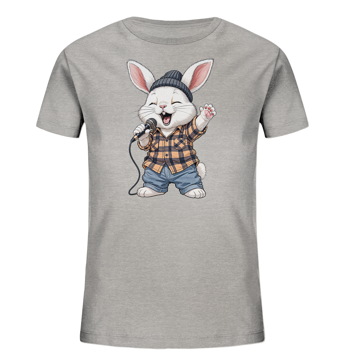 Hase rappt mit Mohrrübe Kinder T-Shirt