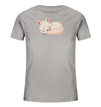 Kinder T-Shirt mit ein zusammengerollter schlafender Fuchs mit geschlossenen Augen