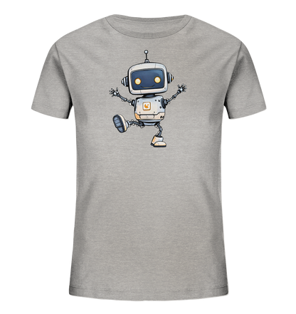 Kinder-T-Shirt mit verspieltem Roboter auf der Vorderseite.